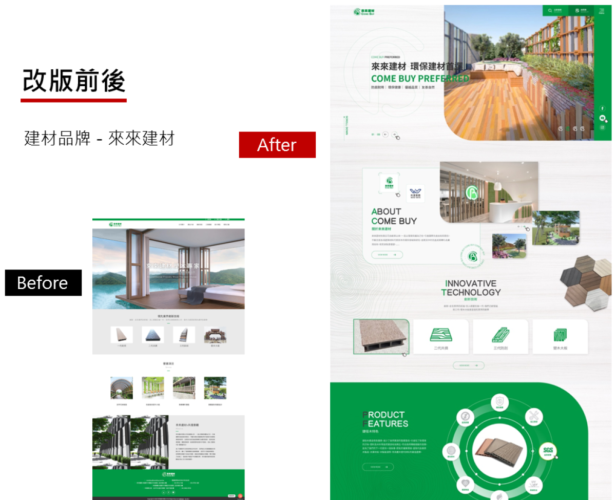 來來建材網站改版-網頁設計案例